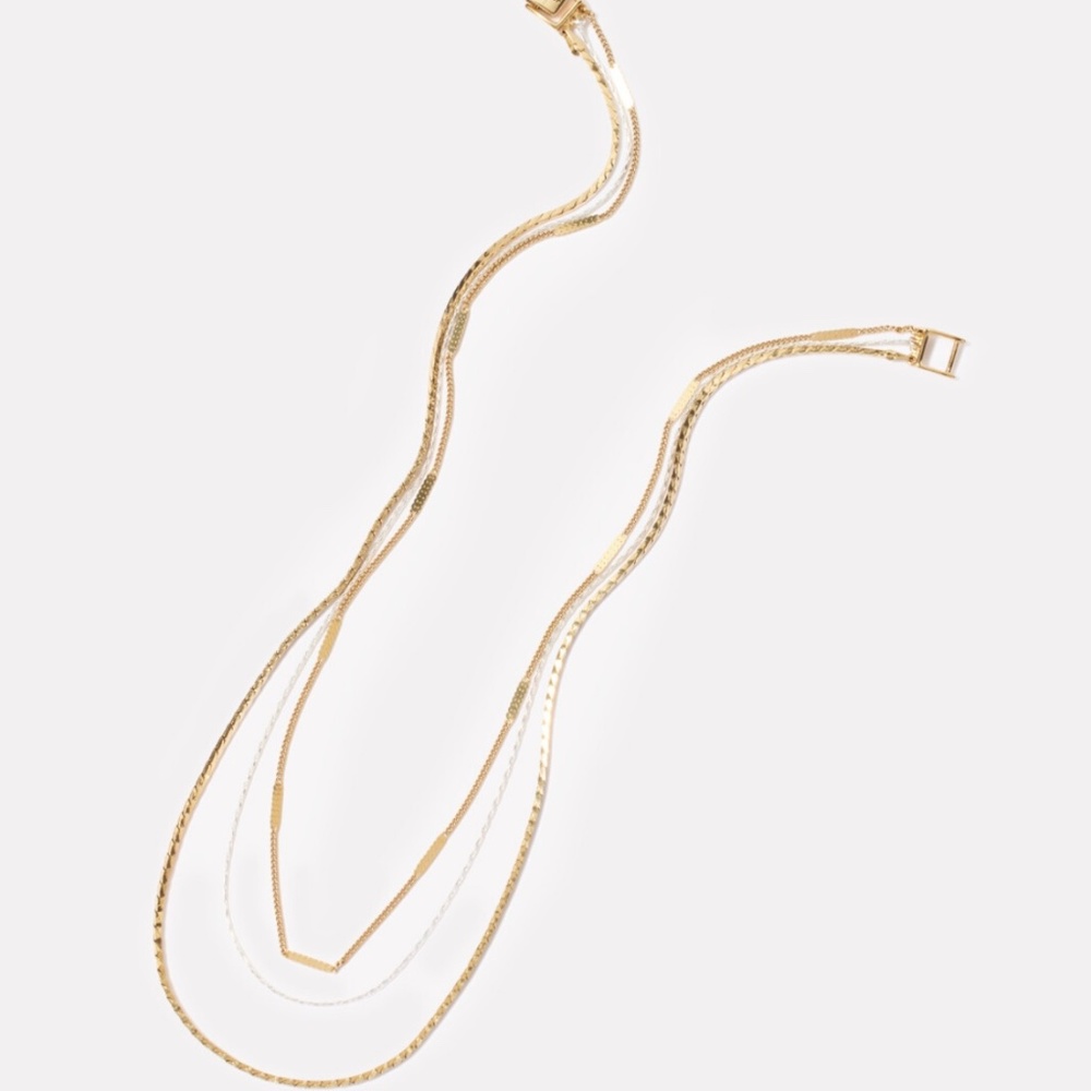 Jenny Bird Lido Triple Strand Necklace Two-Tone no longer available
